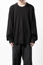 画像をギャラリービューアに読み込む, COLINA TUCK SWEAT TOP / SUPER 140s WASHABLE WOOL (EBONY)