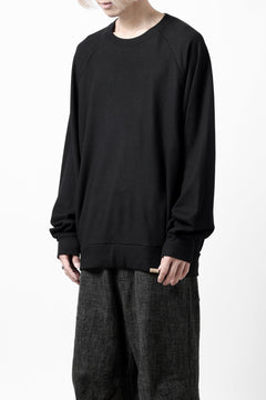 画像をギャラリービューアに読み込む, COLINA TUCK SWEAT TOP / SUPER 140s WASHABLE WOOL (BLACK)