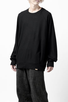 画像をギャラリービューアに読み込む, COLINA TUCK SWEAT TOP / SUPER 140s WASHABLE WOOL (BLACK)