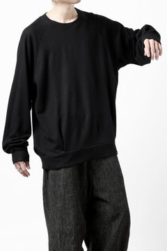 画像をギャラリービューアに読み込む, COLINA TUCK SWEAT TOP / SUPER 140s WASHABLE WOOL (BLACK)
