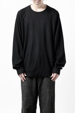 画像をギャラリービューアに読み込む, COLINA TUCK SWEAT TOP / SUPER 140s WASHABLE WOOL (BLACK)