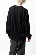 画像をギャラリービューアに読み込む, COLINA TUCK SWEAT TOP / SUPER 140s WASHABLE WOOL (BLACK)