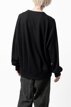 画像をギャラリービューアに読み込む, COLINA TUCK SWEAT TOP / SUPER 140s WASHABLE WOOL (BLACK)