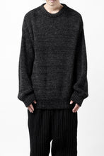 Load image into Gallery viewer, CAPERTICA HEAVY KNIT SWEATER TOP / BABY ALPACA (MIX BLACK)