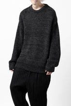 Load image into Gallery viewer, CAPERTICA HEAVY KNIT SWEATER TOP / BABY ALPACA (MIX BLACK)