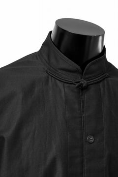 画像をギャラリービューアに読み込む, Y's CHINA SHIRT / COTTON TWILL (BLACK)