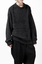 Load image into Gallery viewer, CAPERTICA HEAVY KNIT SWEATER TOP / BABY ALPACA (MIX BLACK)