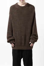 Load image into Gallery viewer, CAPERTICA HEAVY KNIT SWEATER TOP / BABY ALPACA (MIX BROWN)