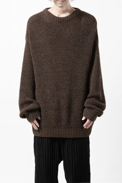 画像をギャラリービューアに読み込む, CAPERTICA HEAVY KNIT SWEATER TOP / BABY ALPACA (MIX BROWN)