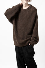 Load image into Gallery viewer, CAPERTICA HEAVY KNIT SWEATER TOP / BABY ALPACA (MIX BROWN)