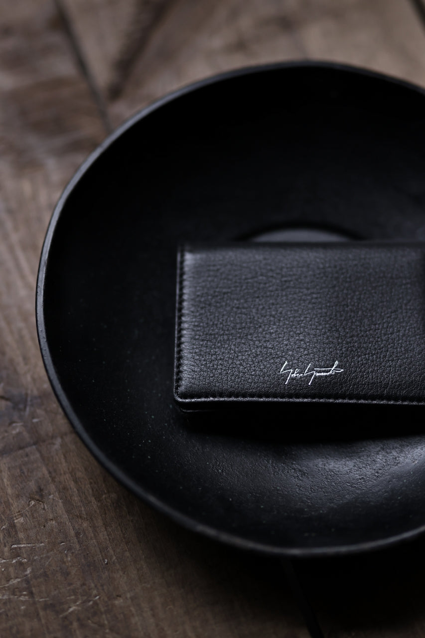 画像をギャラリービューアに読み込む, discord Yohji Yamamoto Card Holder / Shrink Cow Skin Leather (BLACK)