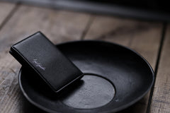 画像をギャラリービューアに読み込む, discord Yohji Yamamoto Card Holder / Shrink Cow Skin Leather (BLACK)