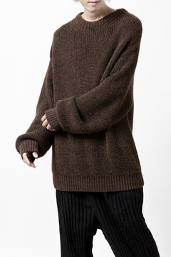 画像をギャラリービューアに読み込む, CAPERTICA HEAVY KNIT SWEATER TOP / BABY ALPACA (MIX BROWN)