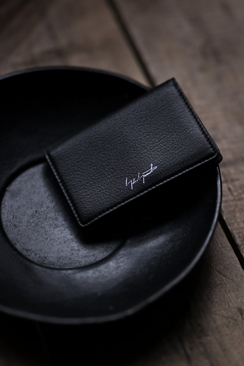 画像をギャラリービューアに読み込む, discord Yohji Yamamoto Card Holder / Shrink Cow Skin Leather (BLACK)