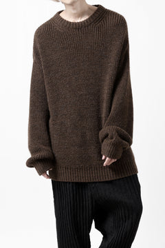 Load image into Gallery viewer, CAPERTICA HEAVY KNIT SWEATER TOP / BABY ALPACA (MIX BROWN)