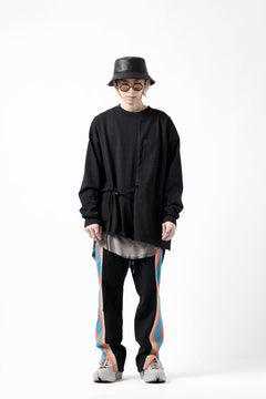 画像をギャラリービューアに読み込む, FACETASM ASSYMETRICAL BELTED LS TOP (BLACK)