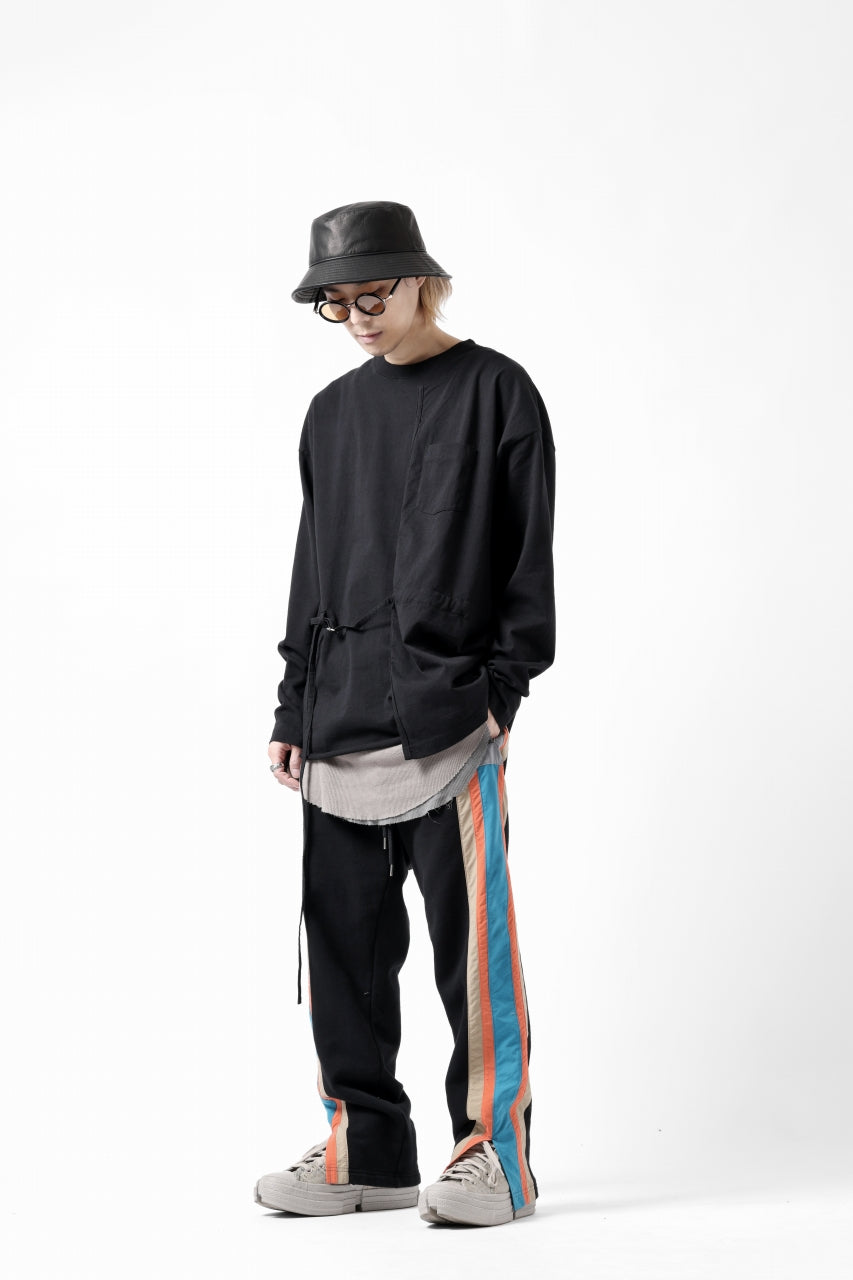 画像をギャラリービューアに読み込む, FACETASM ASSYMETRICAL BELTED LS TOP (BLACK)