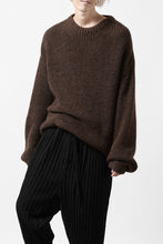 Load image into Gallery viewer, CAPERTICA HEAVY KNIT SWEATER TOP / BABY ALPACA (MIX BROWN)