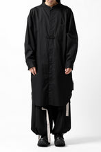 画像をギャラリービューアに読み込む, Y's STAND COLLAR LONG SHIRT / THIN TWILL (BLACK)