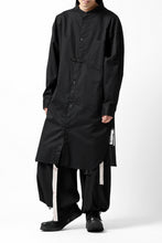 画像をギャラリービューアに読み込む, Y's STAND COLLAR LONG SHIRT / THIN TWILL (BLACK)