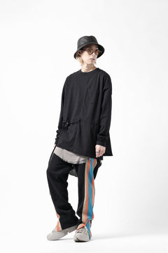 画像をギャラリービューアに読み込む, FACETASM ASSYMETRICAL BELTED LS TOP (BLACK)