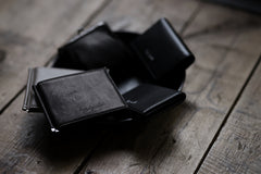 画像をギャラリービューアに読み込む, discord Yohji Yamamoto Tri Folded Compact Wallet / Smooth Cow Skin Leather (BLACK)