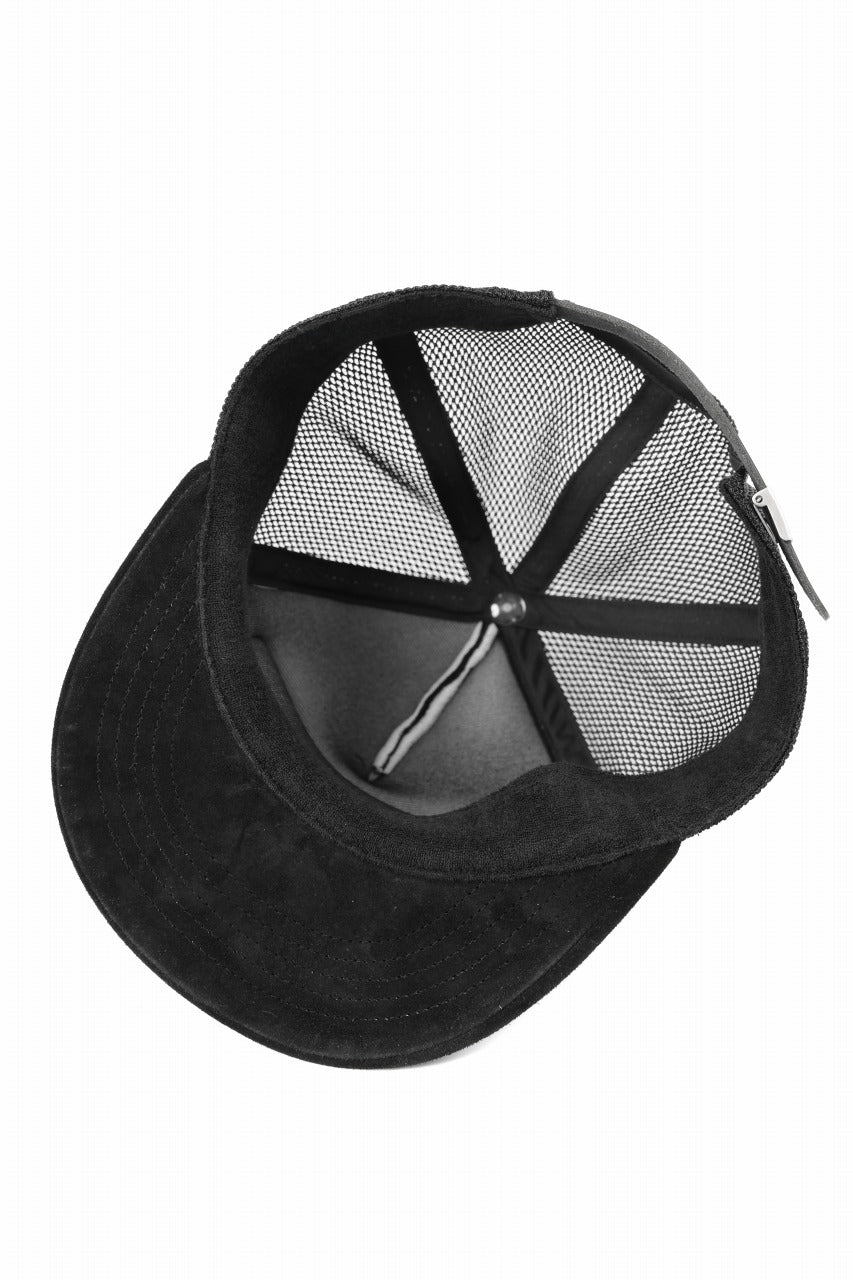 Load image into Gallery viewer, ISAMU KATAYAMA BACKLASH KANGAROO SUEDE MESH CAP (BLACK)