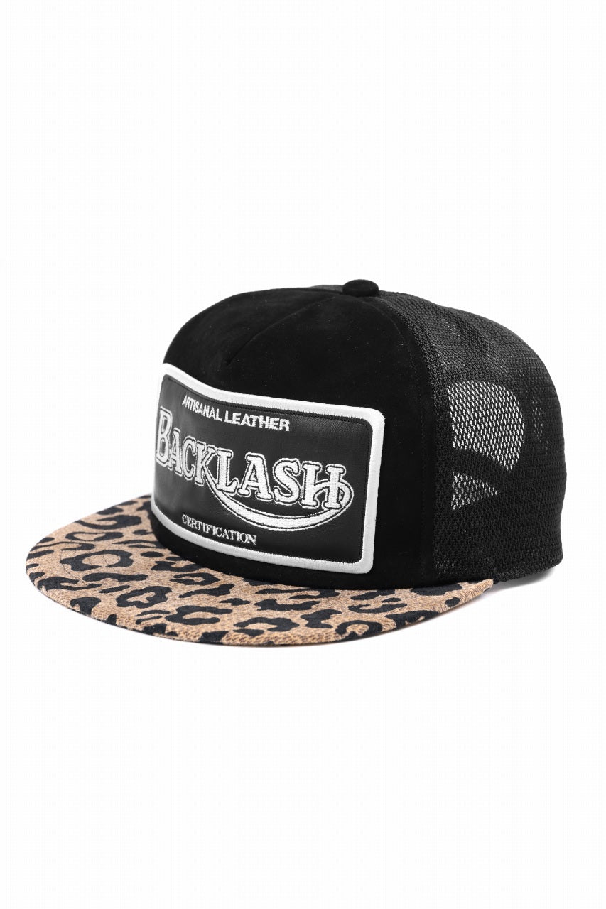 Load image into Gallery viewer, ISAMU KATAYAMA BACKLASH KANGAROO SUEDE MESH CAP (LEOPARD)