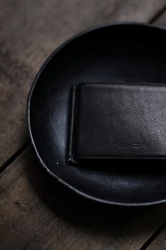画像をギャラリービューアに読み込む, discord Yohji Yamamoto Money Clip Wallet / Shrink Cow Skin Leather (BLACK)