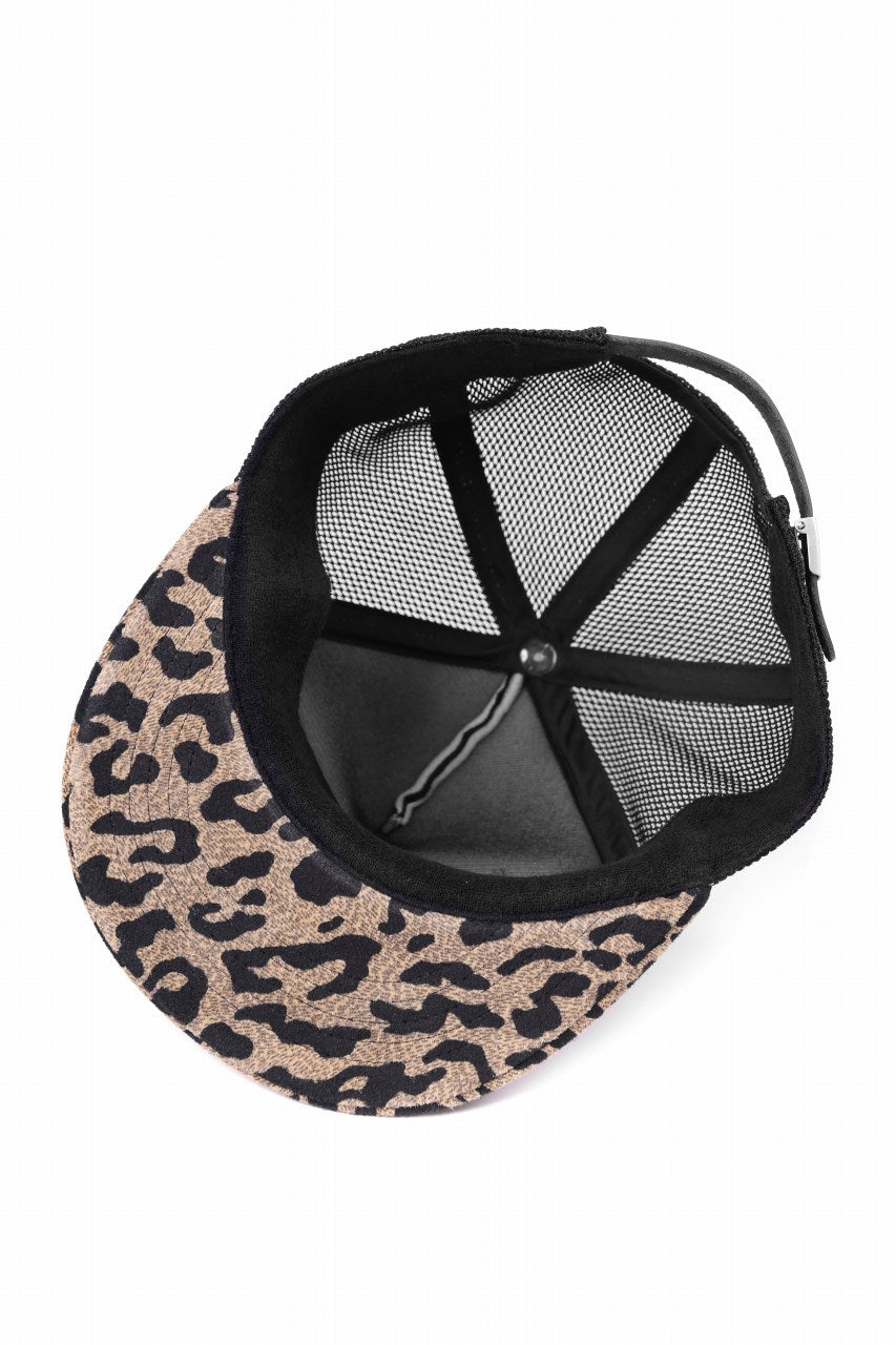 Load image into Gallery viewer, ISAMU KATAYAMA BACKLASH KANGAROO SUEDE MESH CAP (LEOPARD)