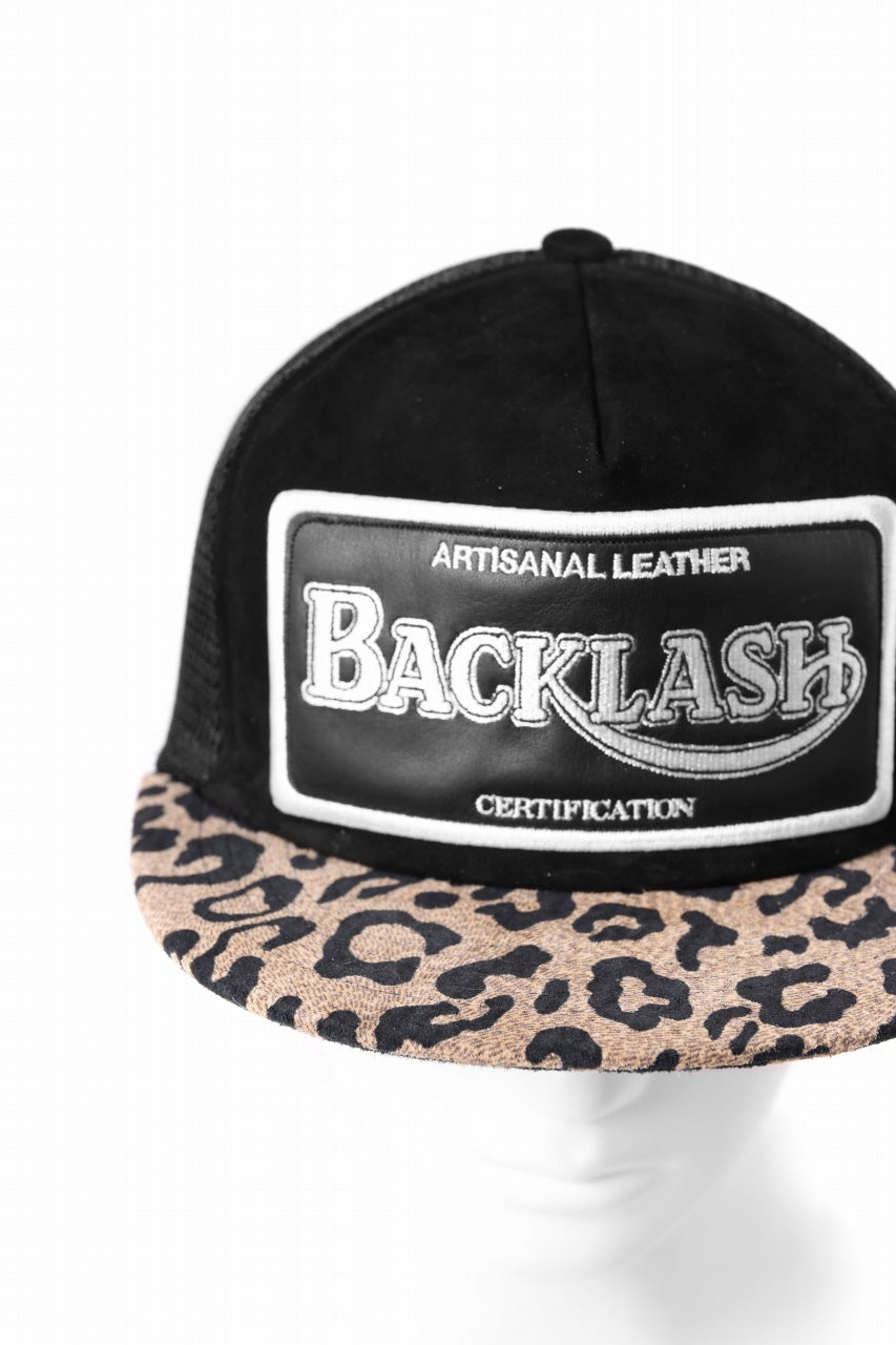 Load image into Gallery viewer, ISAMU KATAYAMA BACKLASH KANGAROO SUEDE MESH CAP (LEOPARD)