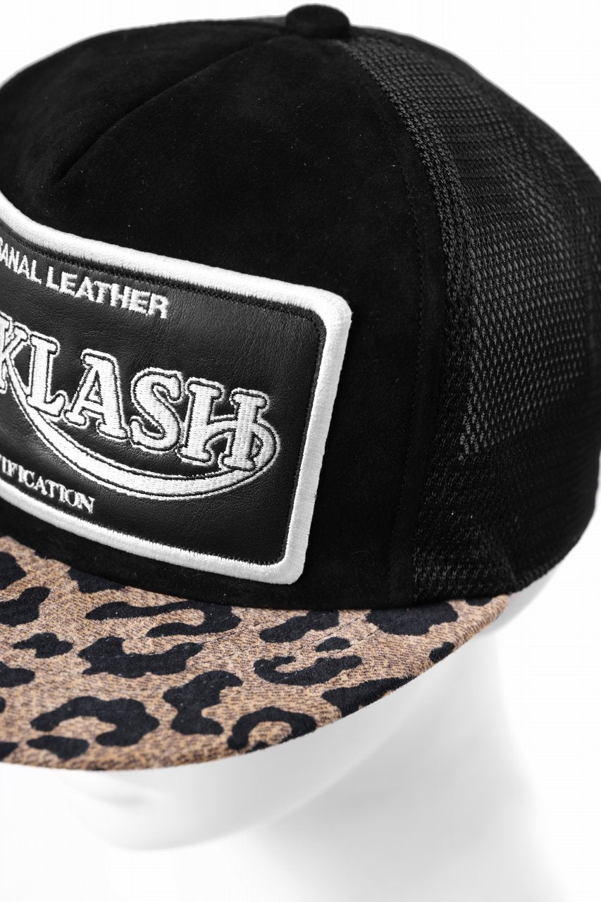 Load image into Gallery viewer, ISAMU KATAYAMA BACKLASH KANGAROO SUEDE MESH CAP (LEOPARD)