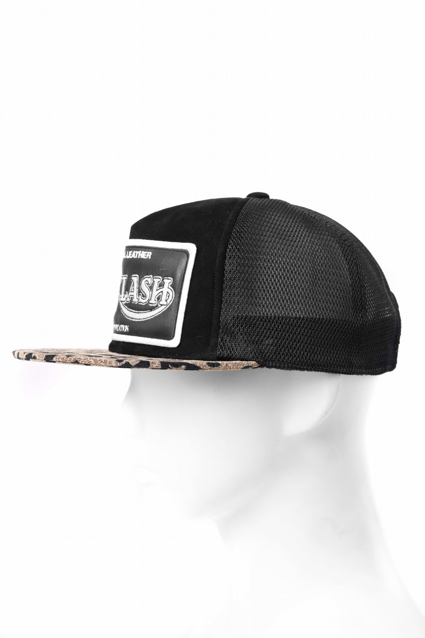 Load image into Gallery viewer, ISAMU KATAYAMA BACKLASH KANGAROO SUEDE MESH CAP (LEOPARD)