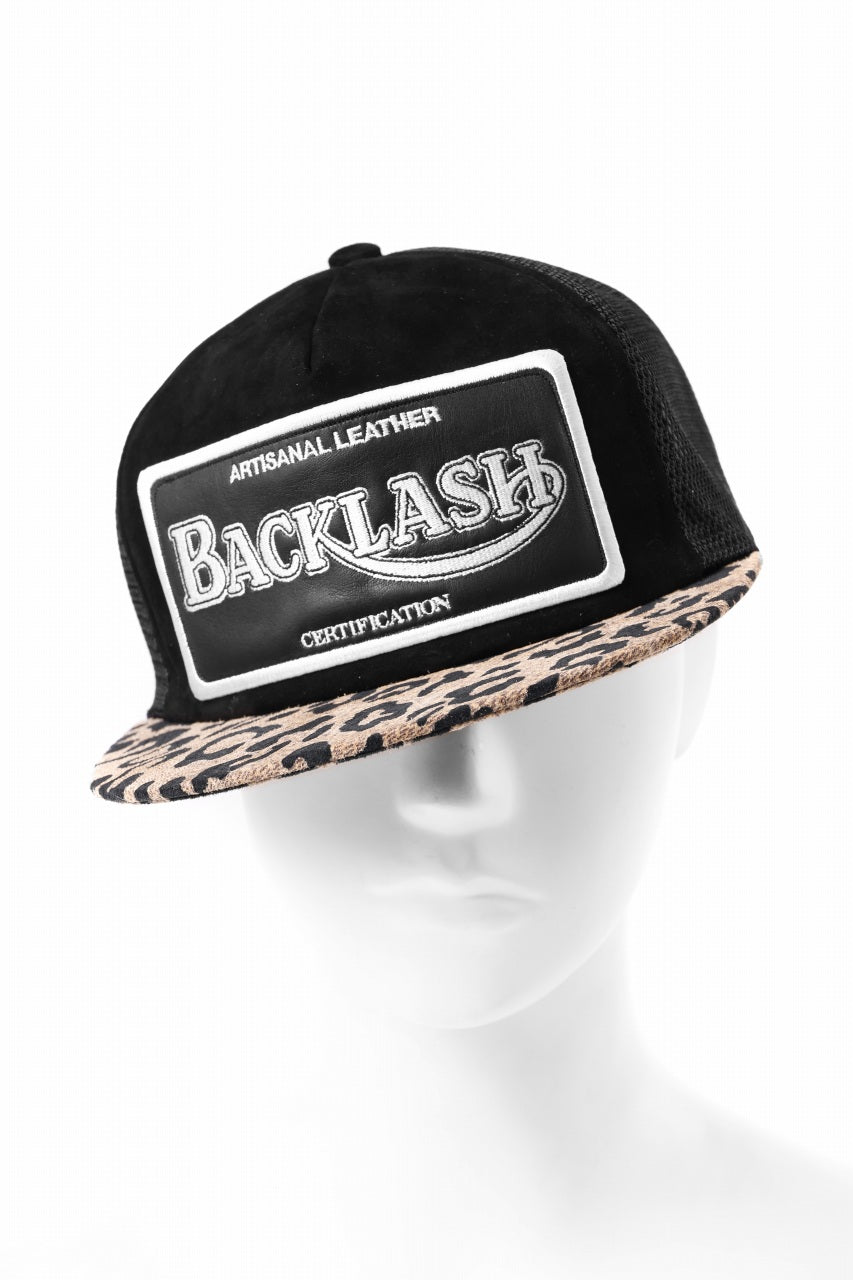 Load image into Gallery viewer, ISAMU KATAYAMA BACKLASH KANGAROO SUEDE MESH CAP (LEOPARD)