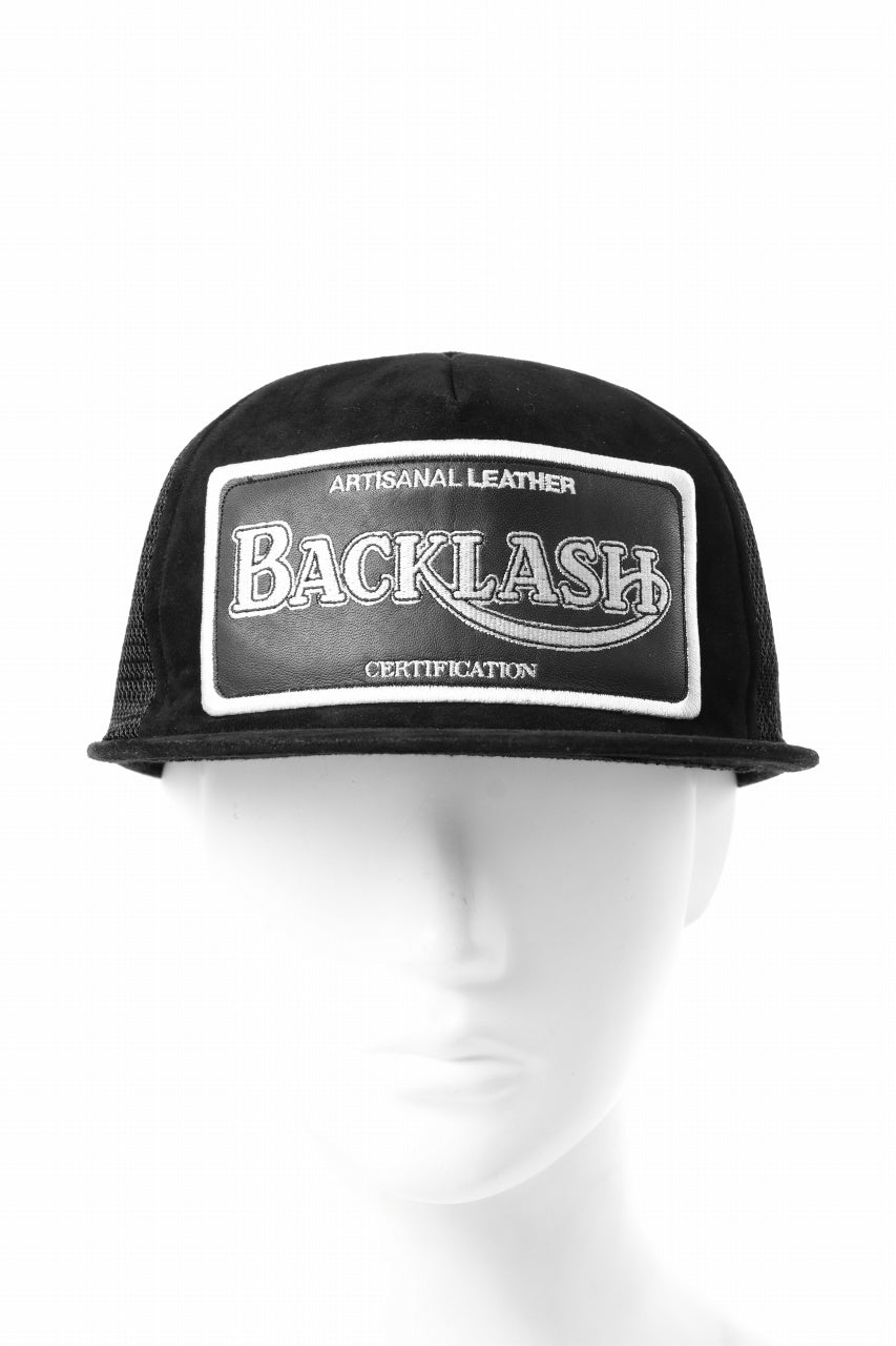 Load image into Gallery viewer, ISAMU KATAYAMA BACKLASH KANGAROO SUEDE MESH CAP (BLACK)