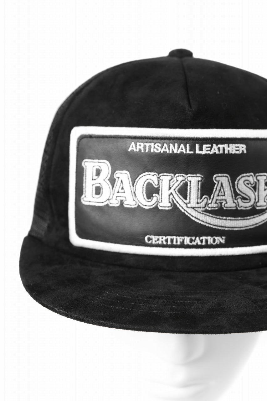 Load image into Gallery viewer, ISAMU KATAYAMA BACKLASH KANGAROO SUEDE MESH CAP (BLACK)