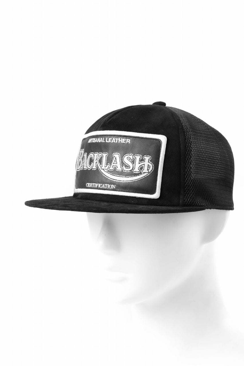 Load image into Gallery viewer, ISAMU KATAYAMA BACKLASH KANGAROO SUEDE MESH CAP (BLACK)