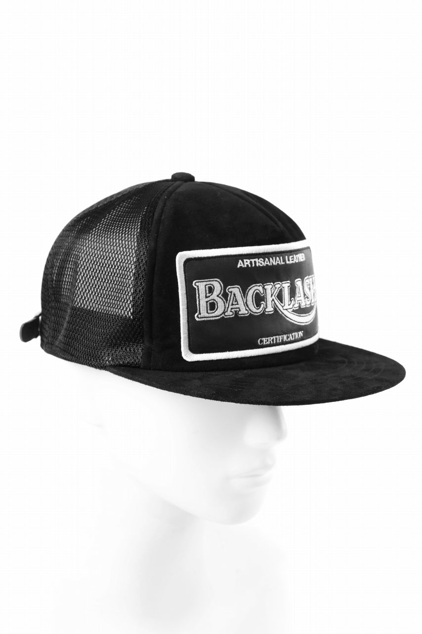Load image into Gallery viewer, ISAMU KATAYAMA BACKLASH KANGAROO SUEDE MESH CAP (BLACK)