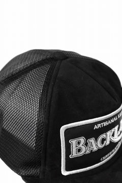 Load image into Gallery viewer, ISAMU KATAYAMA BACKLASH KANGAROO SUEDE MESH CAP (BLACK)