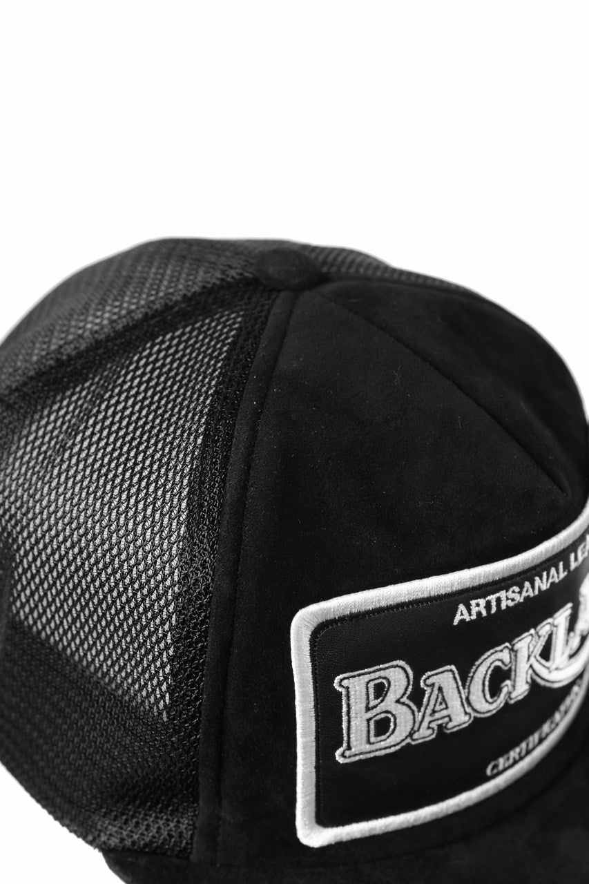 Load image into Gallery viewer, ISAMU KATAYAMA BACKLASH KANGAROO SUEDE MESH CAP (BLACK)