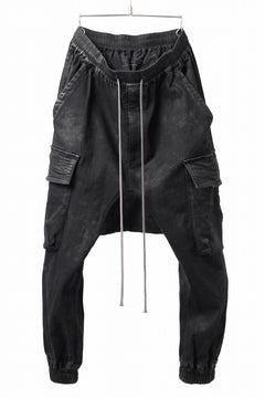 Load image into Gallery viewer, A.F ARTEFACT CARGO SAROUEL SKINNY PANTS / STRETCH COTTON DENIM (BLACK)