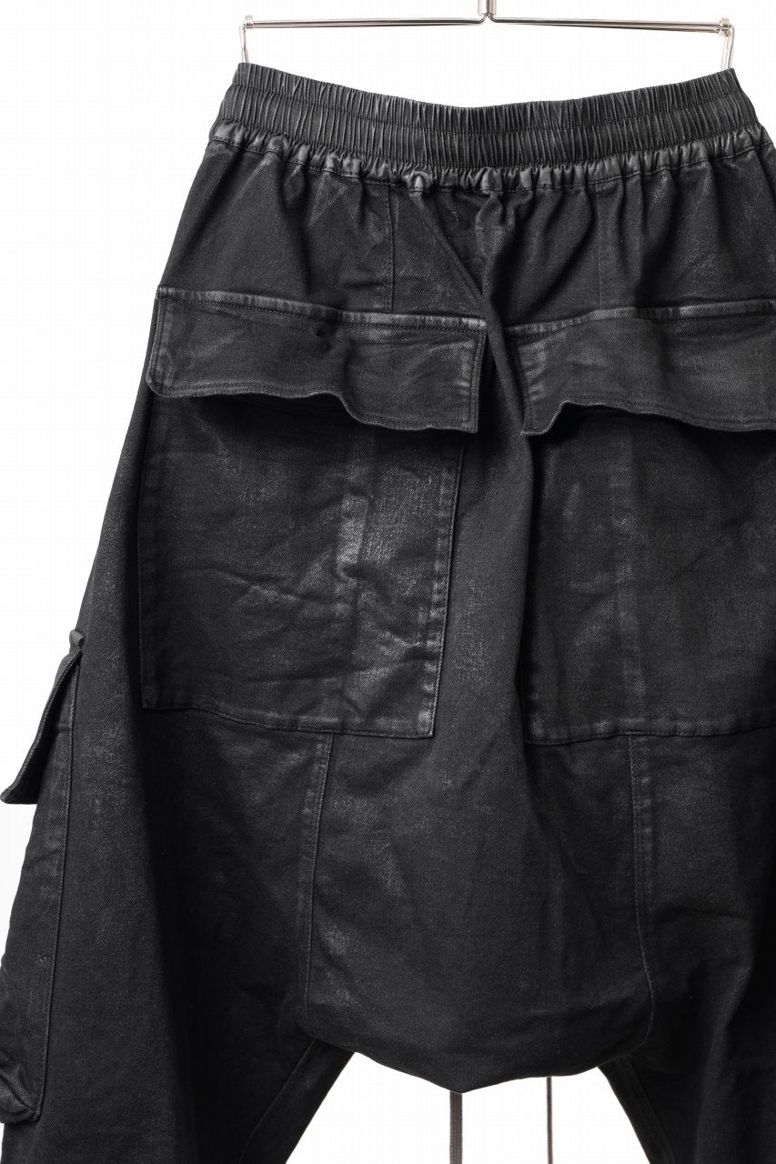 Load image into Gallery viewer, A.F ARTEFACT CARGO SAROUEL SKINNY PANTS / STRETCH COTTON DENIM (BLACK)