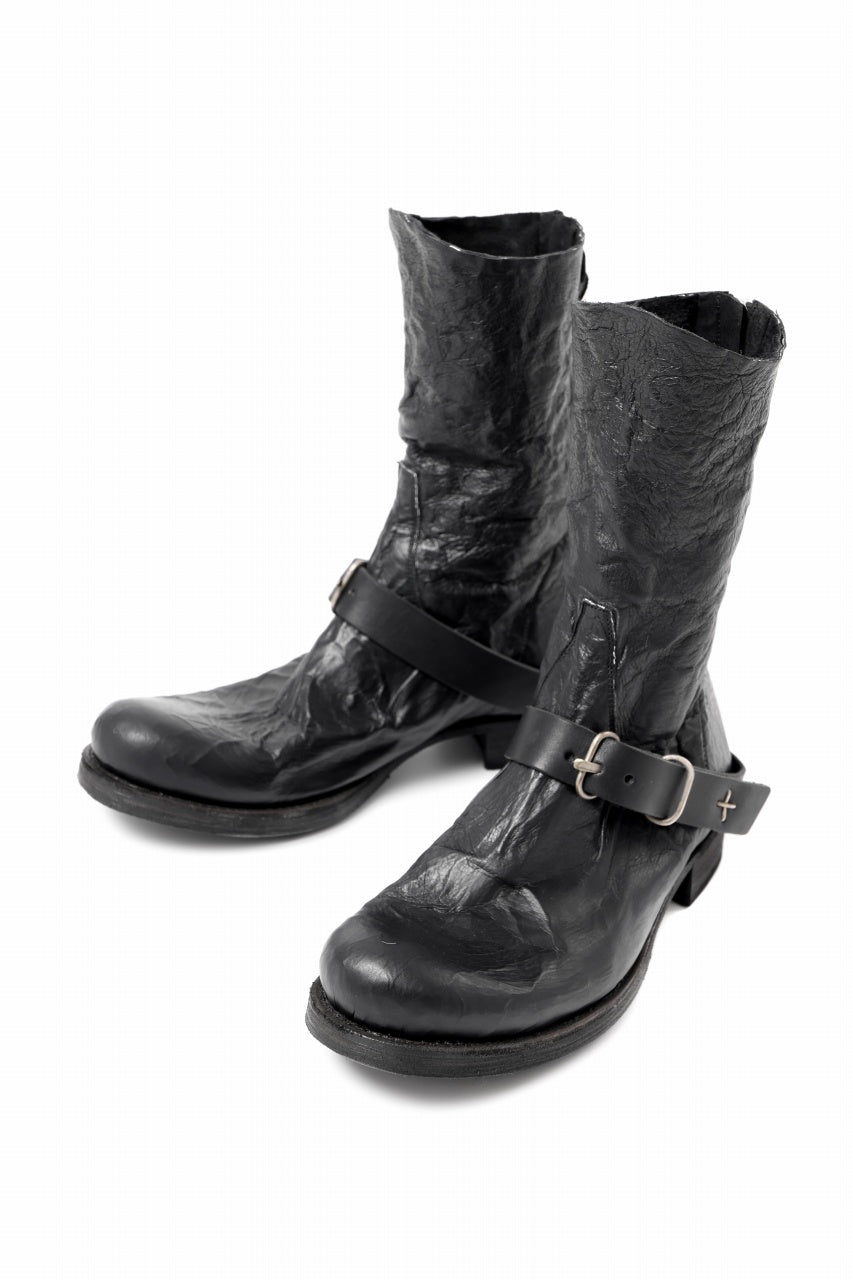 画像をギャラリービューアに読み込む, m.a+ goodyear tall buckle back zipper boots / S1C3Z/VAM (BLACK)