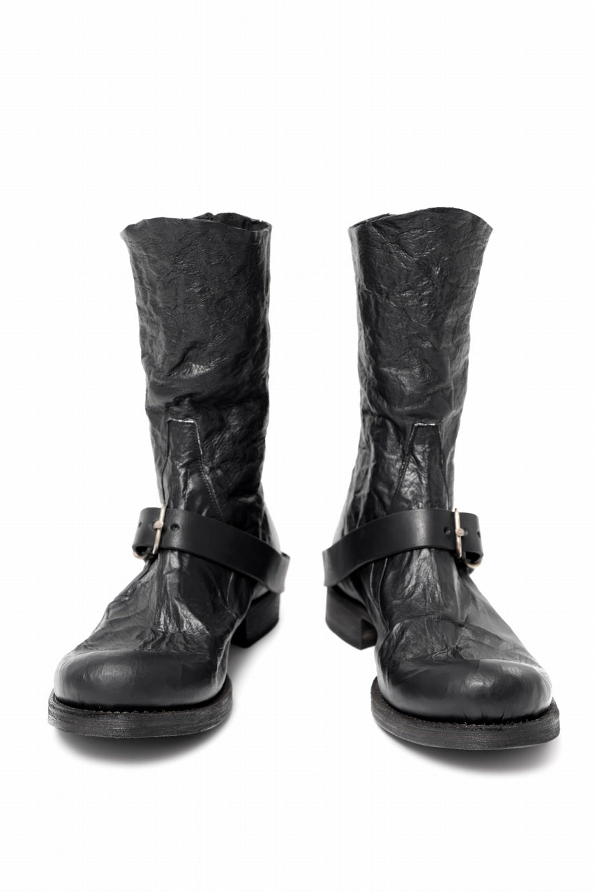 画像をギャラリービューアに読み込む, m.a+ goodyear tall buckle back zipper boots / S1C3Z/VAM (BLACK)