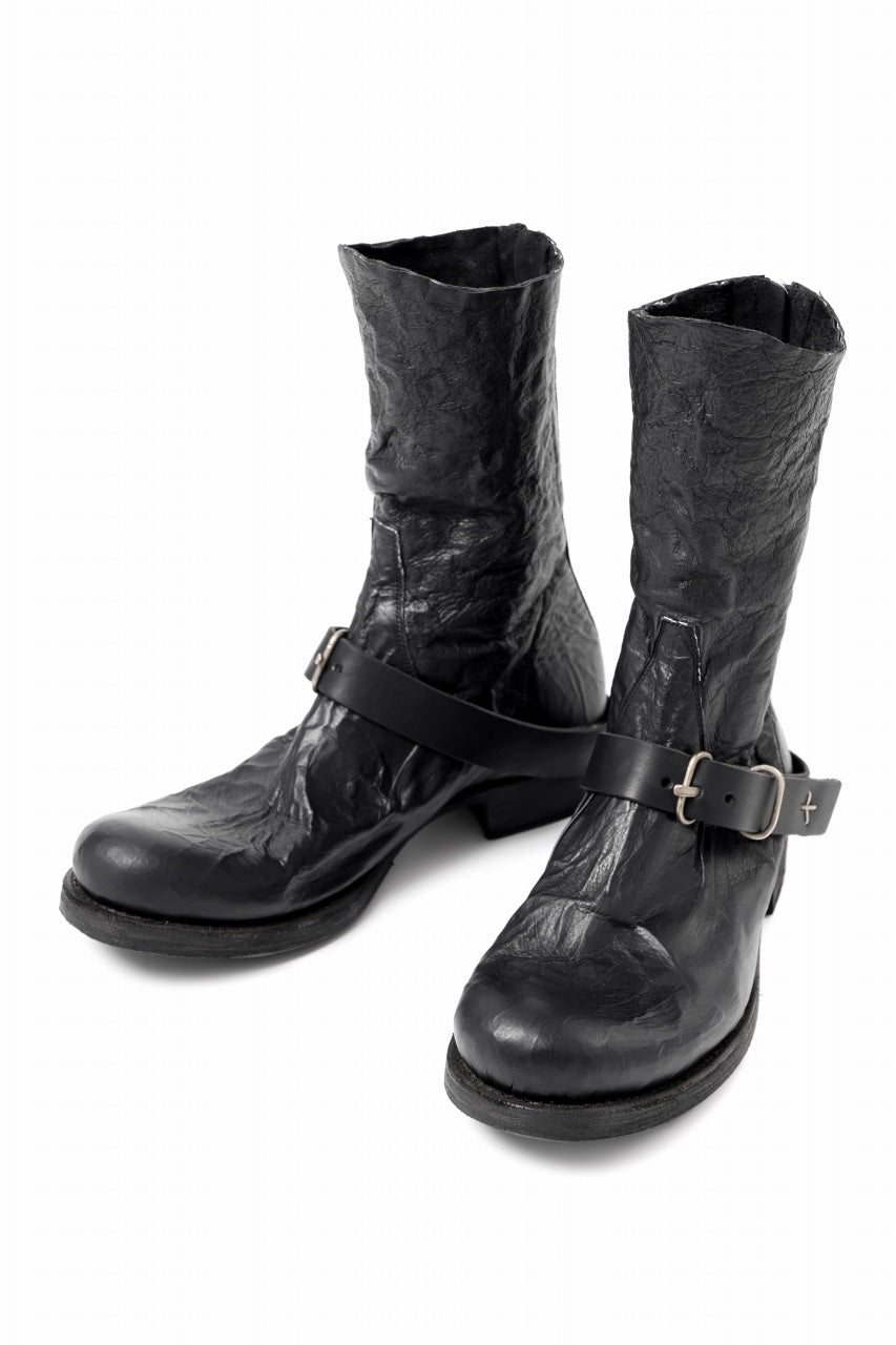 画像をギャラリービューアに読み込む, m.a+ goodyear tall buckle back zipper boots / S1C3Z/VAM (BLACK)
