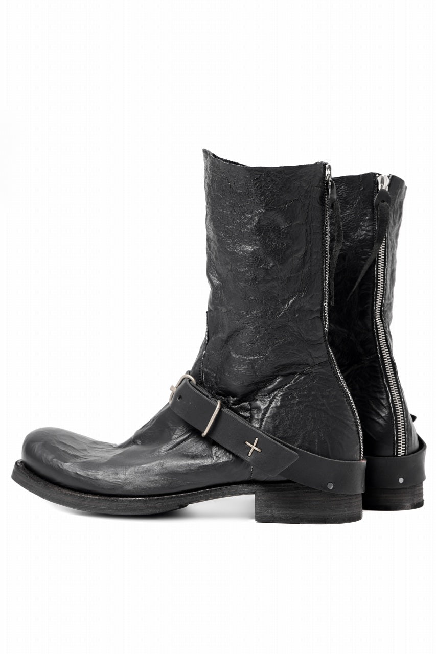 画像をギャラリービューアに読み込む, m.a+ goodyear tall buckle back zipper boots / S1C3Z/VAM (BLACK)