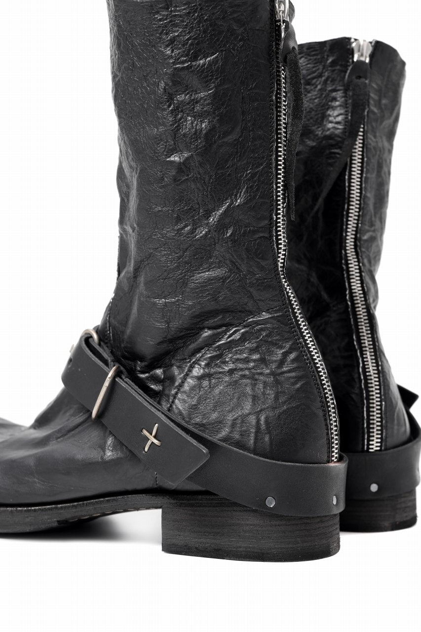 画像をギャラリービューアに読み込む, m.a+ goodyear tall buckle back zipper boots / S1C3Z/VAM (BLACK)