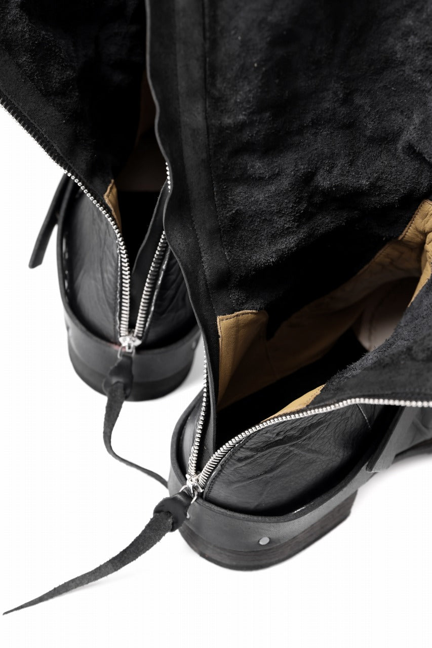 画像をギャラリービューアに読み込む, m.a+ goodyear tall buckle back zipper boots / S1C3Z/VAM (BLACK)