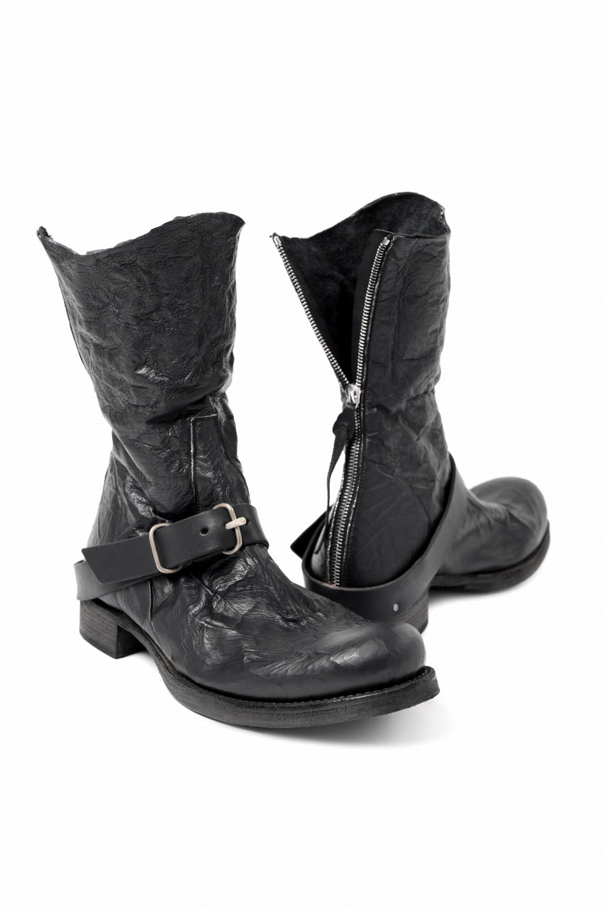 画像をギャラリービューアに読み込む, m.a+ goodyear tall buckle back zipper boots / S1C3Z/VAM (BLACK)