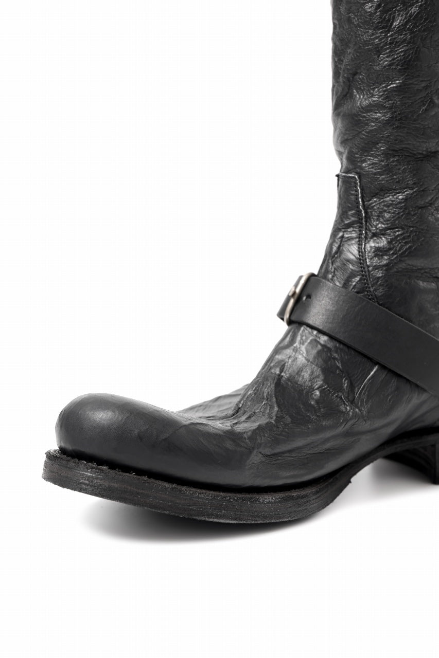 画像をギャラリービューアに読み込む, m.a+ goodyear tall buckle back zipper boots / S1C3Z/VAM (BLACK)